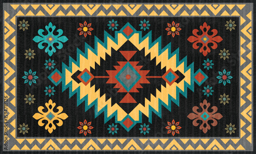 Native pattern geometric ethnic pattern, pixel pattern seamless vector illustration native American geometric Aztec decor, design for bandana print woven carpet background wallpaper blanket clothing.