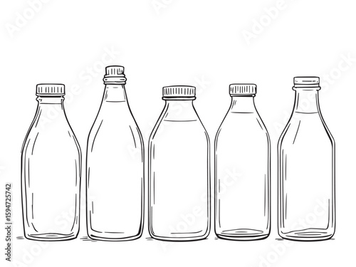 minimal cream bottle art set