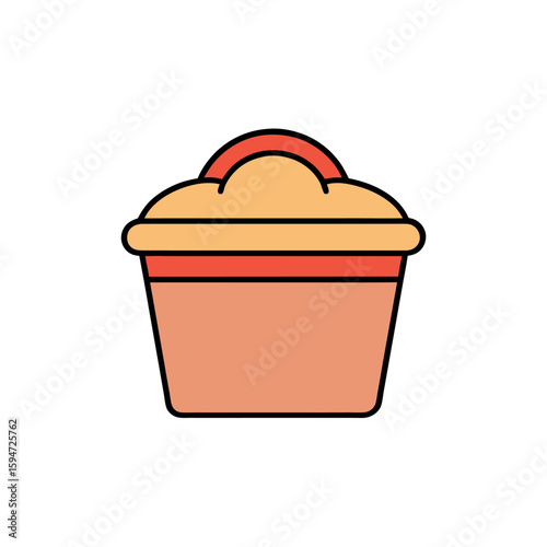 Pantry Basket Vector Illustration for Kitchen Food Storage Organization