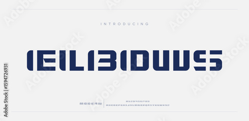Elegant Uppercase Lowercase And Number Font For Logo, Brand etc. vector illustration
