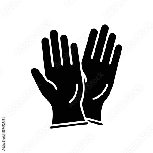 Vector illustration of medical equipment icon, health gloves