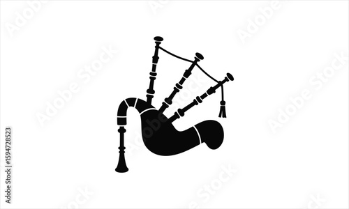 Bagpipes musical instrument silhouette
