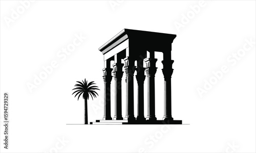 Architectural columns silhouette design