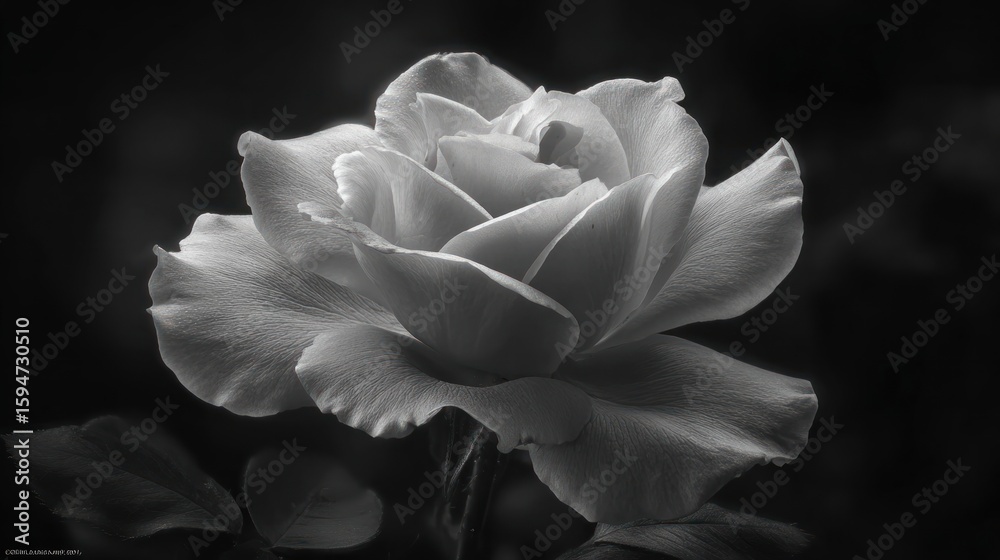 Fototapeta premium Elegant monochrome rose