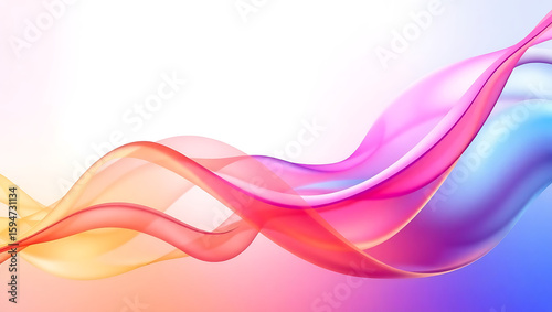 Abstract Gradient Wave Background with Soft Colors and Light  