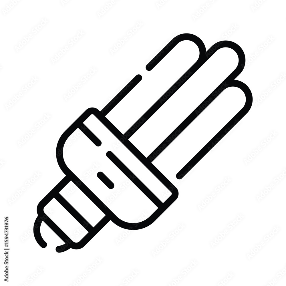 A clean outline icon of eco energy saver A clean outline icon of eco energy saver