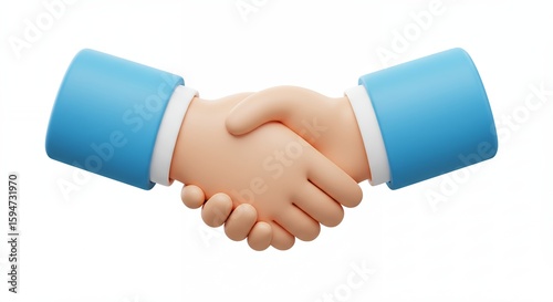 Cartoon business handshake