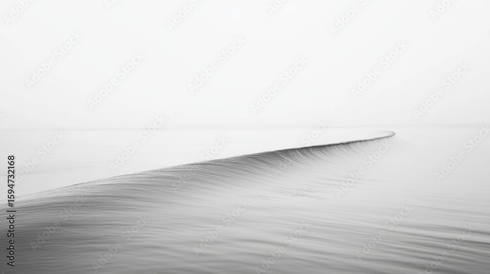 Serene Minimalist Seascape with Gentle Waves and Soft Tones Serene Minimalist Seascape with Gentle Waves and Soft Tones