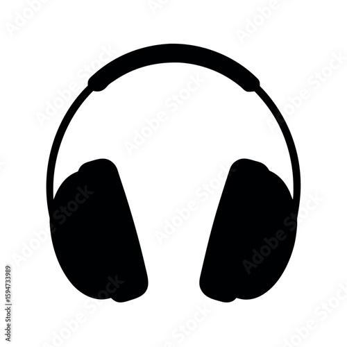 Industrial ear protection muff silhouette design Silhouette Vector illustration