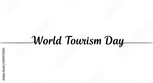 World Tourism Day celebration in elegant typography design  
