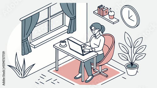 Self-care rituals in minimal style, creative mood - vector illustration