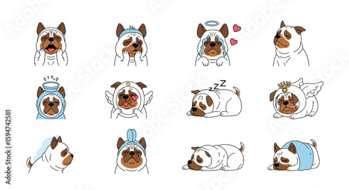 Adorable french bulldog poses and expressions adorable canine companions expressing joy and playfulness with cute outfits and accessories
