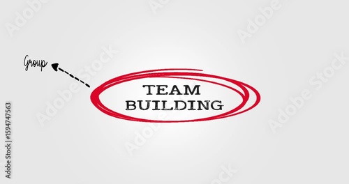 Team Building Concept Chart Highlighting Collaboration and Motivation
