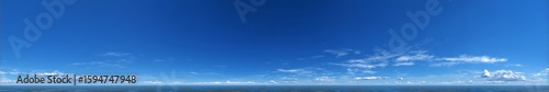 Panoramic view of serene ocean horizon coastal region hdr 360 degrees landscape