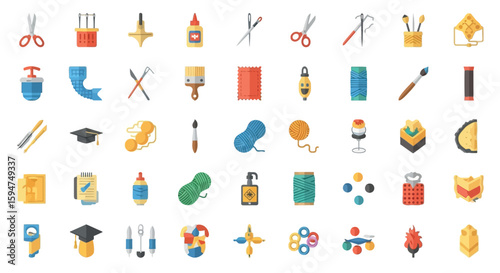 Collection of Craft and Art Supplies