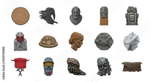 Collection of Fantasy Game Assets Icons