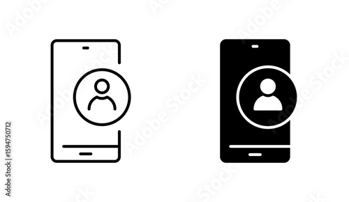 Phone and user account icon