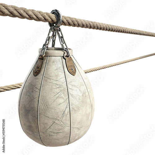 Classic Speed Bag on Rope Reflex Training Boxing Vector Element