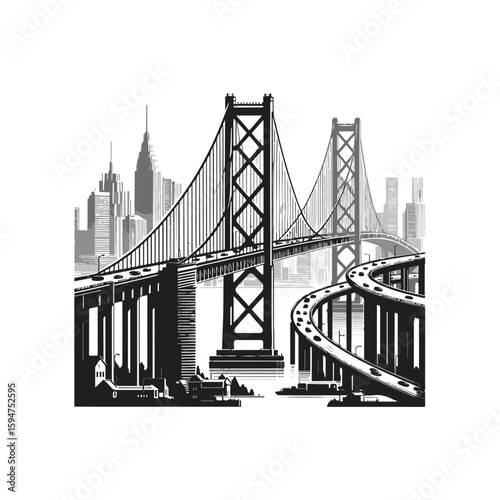 Bridge silhouette for connection