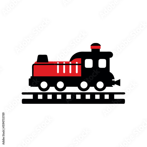 Model Train Vector Illustration for Classic Railway Toy and Hobby Collection