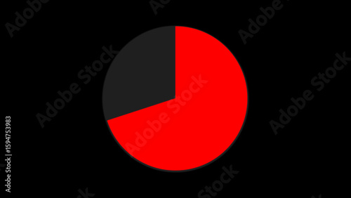 Red and Black Circular Pie Chart Graphic Two Sections Data Visualization Simple Minimalist Style circle Free Download Red and Black Circular Pie Chart Graphic Two Sections Data Visualization Simple Minimalist Style circle - GFXLoad