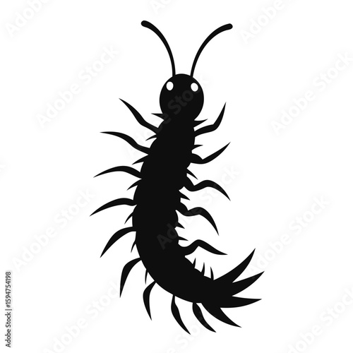 Black wildlife animal vector icon on white background.