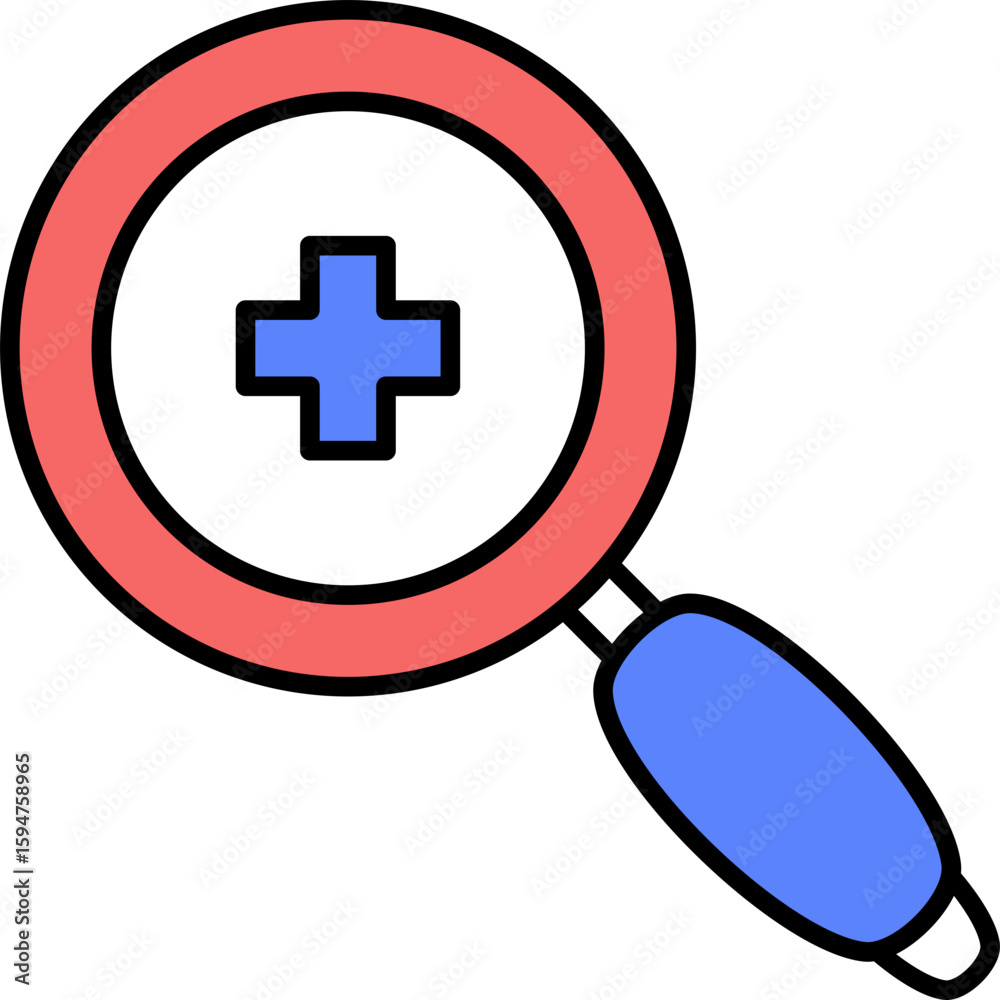 Fototapeta premium Medical Research vector icon stock illustration