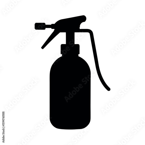 Sprayer device used for applying liquids or pesticides Silhouette Vector illustration