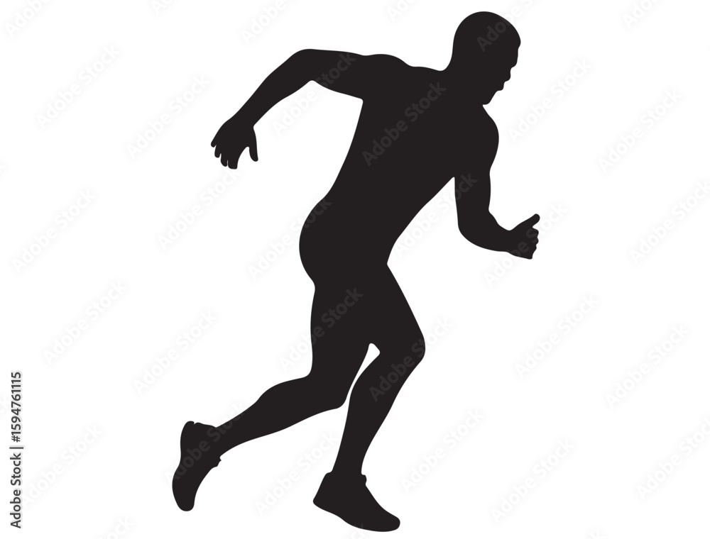 MAN RUNNING SILHOUETTE MAN RUNNING SILHOUETTE