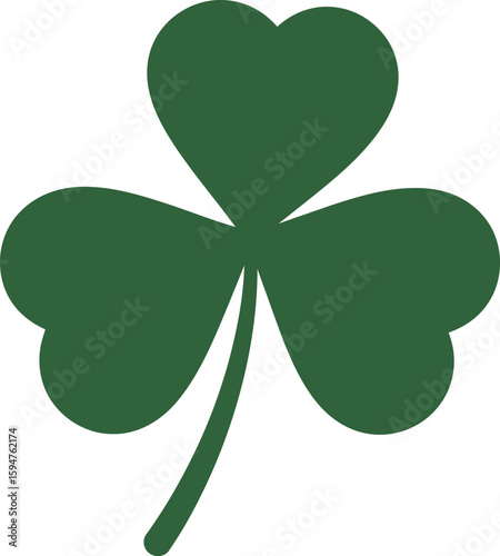 Cuadro en lienzo Green shamrock icon