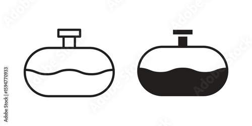 Sewerage tank icon vector, solid illustration, pictogram isolated color editable