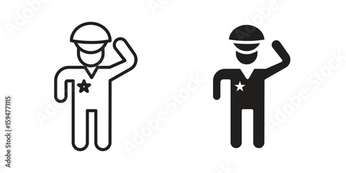 Salute icon vector, solid illustration, pictogram isolated color editable