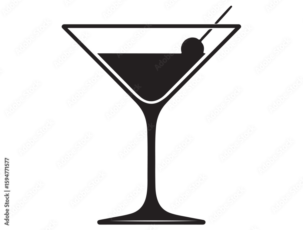 MARTINI GLASS SILHOUETTE MARTINI GLASS SILHOUETTE