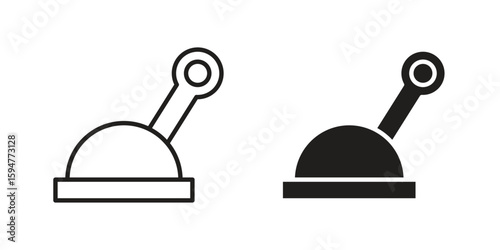 Lever icon vector, solid illustration, pictogram isolated color editable