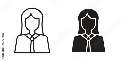 Lawyer icon vector, solid illustration, pictogram isolated color editable