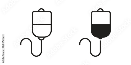 Intravenous icon vector, solid illustration, pictogram isolated color editable