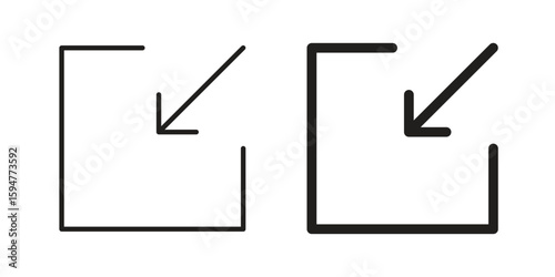 Inside icon vector, solid illustration, pictogram isolated color editable