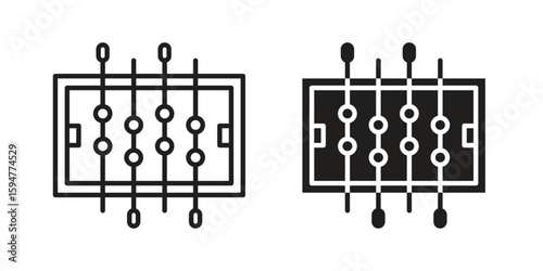 Foosball icon vector, solid illustration, pictogram isolated color editable