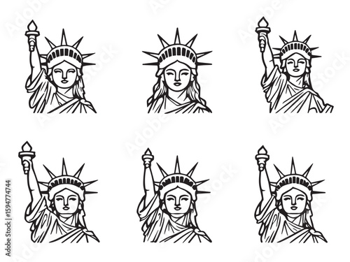 Statue of Liberty outline sketch