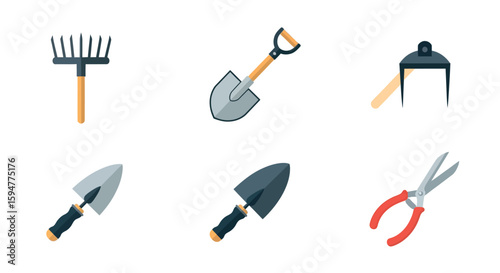 Gardening Tools Set Icons