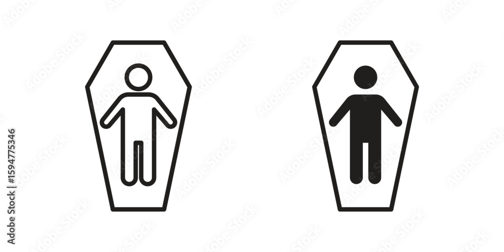 Fototapeta premium Dead icon vector, solid illustration, pictogram isolated color editable