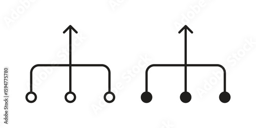 Consolidation icon vector, solid illustration, pictogram isolated color editable