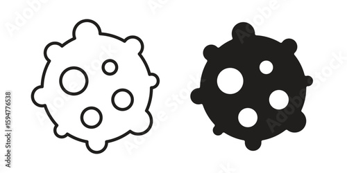Cancer icon vector, solid illustration, pictogram isolated color editable