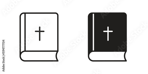 Bible icon vector, solid illustration, pictogram isolated color editable