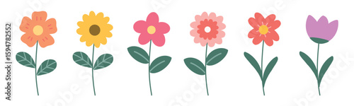 Colorful Flower Bundle Aesthetic Design