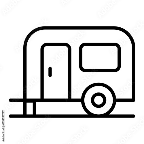 Caravan vector icon stock illustration