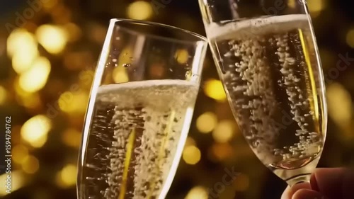 Champagne Toast with Festive Cheers.