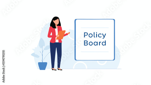 business woman with business card