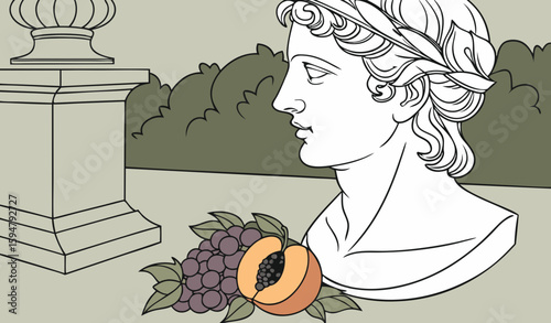girl  statue with pineapple