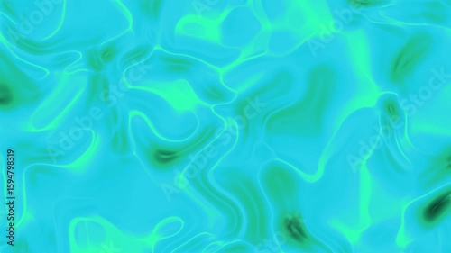animated green blue gradient Abstract turquoise and green glowing liquid surface, seamless loop animation for backgrounds, presentations, motion graphics and visual effects